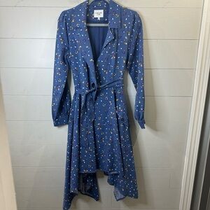 Chriselle Lim Wren Floral Print Wrap Dress Size Medium